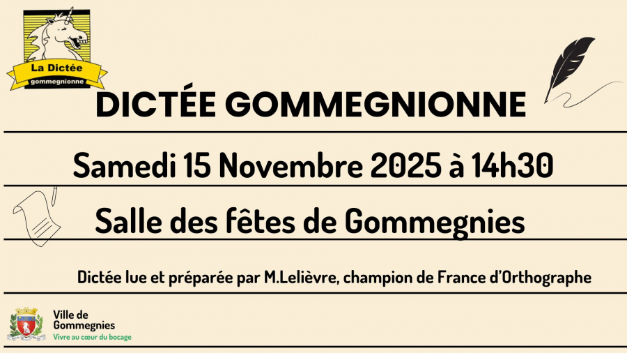 Dictee gommegnionne 2025